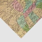 US, Canada Hand Colored Atlas Map Tissuepapier (Detail)