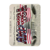 US Capital Amerikaanse vlag Flexibele magneet (Verticaal)
