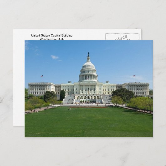 US Capital Building Post Kaart (Voorkant / Achterkant)
