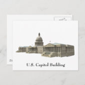 US Capital Building: Washington DC Briefkaart (Voorkant / Achterkant)