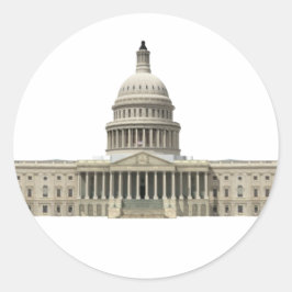 US Capital Building: Washington DC Ronde Sticker