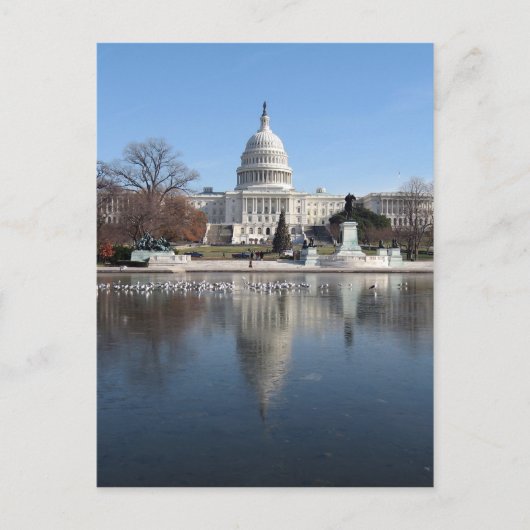US Capitol afbeelding winterbouw Briefkaart (Voorkant)