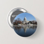 US Capitol afbeelding winterbouw Ronde Button 5,7 Cm (Voorkant /achterkant)