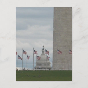 US Capitol and Washington Monument Briefkaart