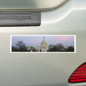 US Capitol bij winterschemering Bumpersticker (Op auto)