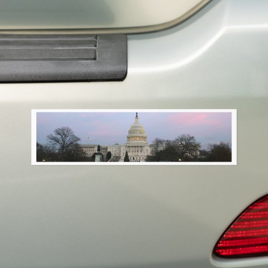 US Capitol bij winterschemering Bumpersticker (Op auto)
