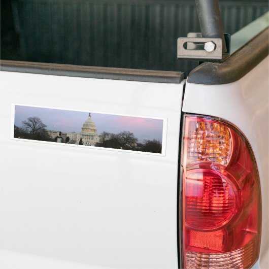 US Capitol bij winterschemering Bumpersticker (Op Truck)