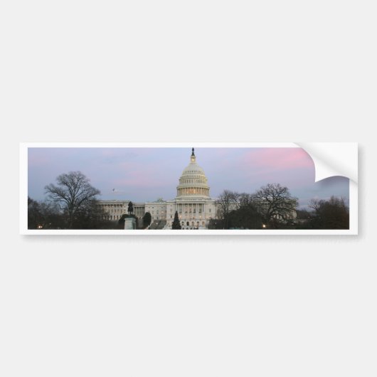 US Capitol bij winterschemering Bumpersticker (Voorkant)