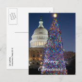 US Capitol Briefkaart kerstboom (Voorkant / Achterkant)