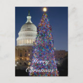 US Capitol Briefkaart kerstboom (Voorkant)