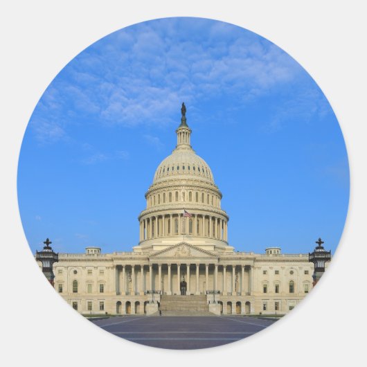 US Capitol Building East Side Ronde Sticker (Voorkant)