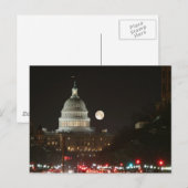 US Capitol Building Full Moon Briefkaart (Voorkant / Achterkant)