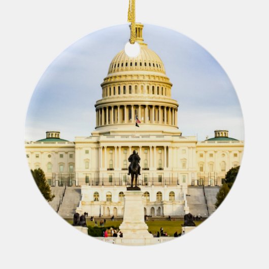 US Capitol Building Keramisch Ornament (Achterkant)