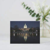 US Capitol Building Night Briefkaart (Staand voorkant)