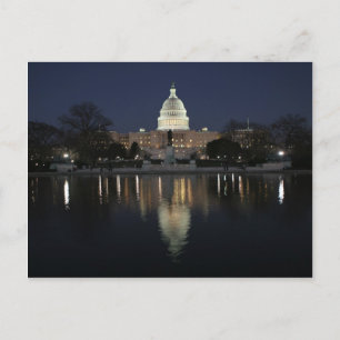 US Capitol Building Night Briefkaart