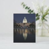 US Capitol Building Night Briefkaart (Staand voorkant)