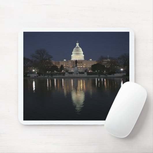 US Capitol Building Night Muismat (Met muis)