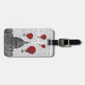 US Capitol Building Red Hot Air Luchtballonnen Bagagelabel (Voorkant horizontaal)