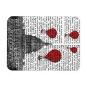 US Capitol Building Red Hot Air Luchtballonnen Magneet (Horizontaal)