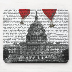 US Capitol Building Red Hot Air Luchtballonnen Muismat