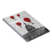 US Capitol Building Red Hot Air Luchtballonnen Notitieboek (Rechterzijde)