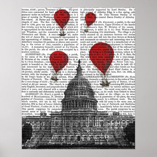 US Capitol Building Red Hot Air Luchtballonnen Poster (Voorkant)