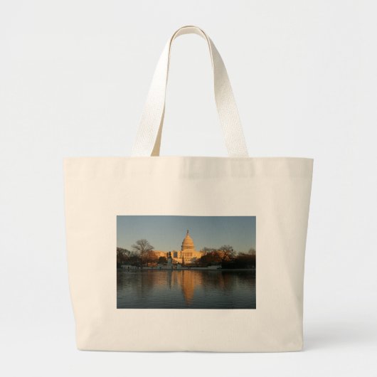 US Capitol Building Sunset Grote Tote Bag (Voorkant)
