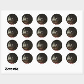 US Capitol Building Volle Maan Ronde Sticker (Vel)