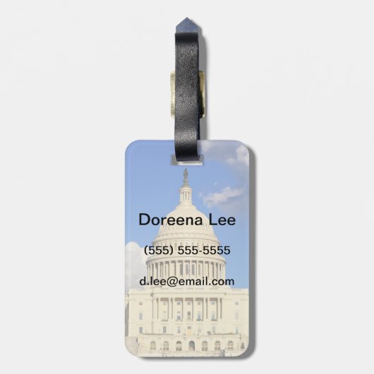 US Capitol Building, Washington DC, VS Bagagelabel (Achterkant verticaal)