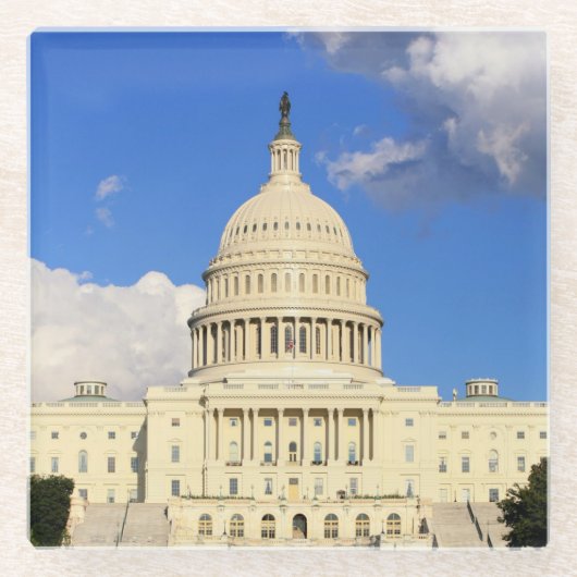US Capitol Building, Washington DC, VS Glazen Onderzetter (Voorkant)
