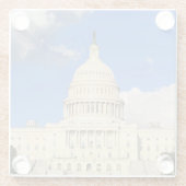 US Capitol Building, Washington DC, VS Glazen Onderzetter (Achterkant)