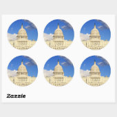 US Capitol Building, Washington DC, VS Ronde Sticker (Vel)