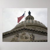 US Capitol Building with American Flag - East Poster (Voorkant)