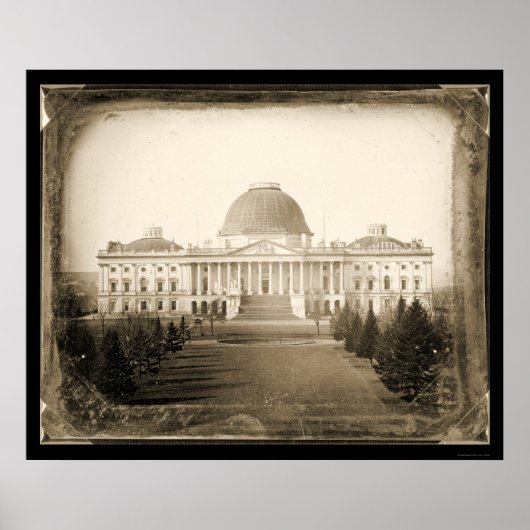 US Capitol DC Daguerreotype 1846 Poster (Voorkant)
