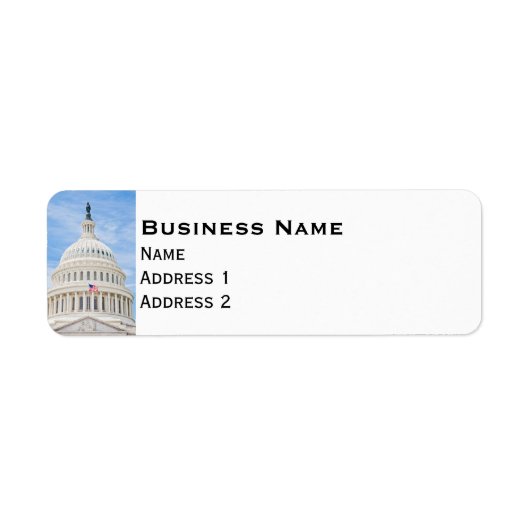 US Capitol Dome in Washington DC Etiket (Voorkant)