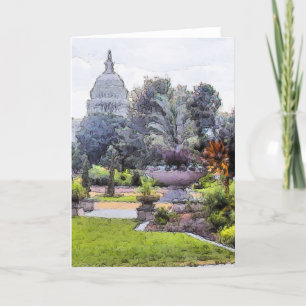 US Capitol-gebouw uit tuin Kaart