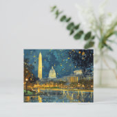 US Capitol Hill Christmas Briefkaart (Staand voorkant)