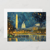 US Capitol Hill Christmas Briefkaart (Voorkant / Achterkant)