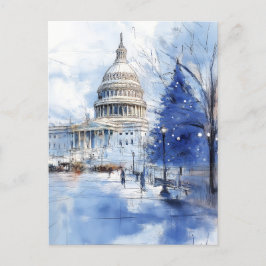 US Capitol Hill Christmas Briefkaart