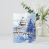 US Capitol Hill Christmas Briefkaart (Staand voorkant)
