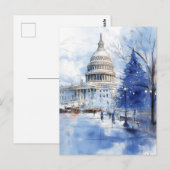 US Capitol Hill Christmas Briefkaart (Voorkant / Achterkant)