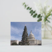 US Capitol Hill kerstboom Feestdagenkaart (Staand voorkant)