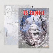 US Capitol met kersenbloesems, Washington DC Briefkaart (Voorkant / Achterkant)