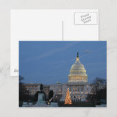 US Capitol viert kerstfoto Feestdagenkaart (Voorkant / Achterkant)