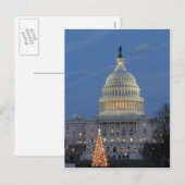 US Capitol viert kerstfoto Feestdagenkaart (Voorkant / Achterkant)
