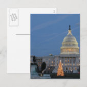 US Capitol viert kerstfoto Feestdagenkaart (Voorkant / Achterkant)