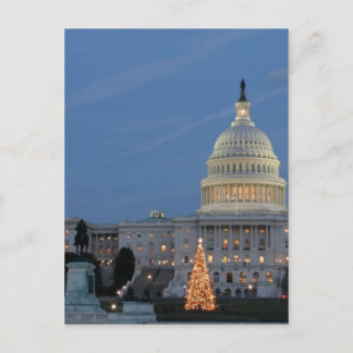 US Capitol viert kerstfoto Feestdagenkaart
