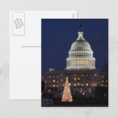 US Capitol viert kerstfoto Feestdagenkaart (Voorkant / Achterkant)