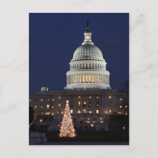 US Capitol viert kerstfoto Feestdagenkaart