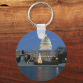 US Capitol viert kerstfoto Sleutelhanger (Voorkant)